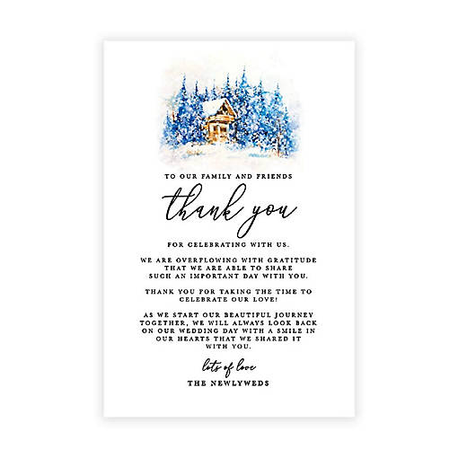 Winter Wedding TY Card 4x6IN 56PC