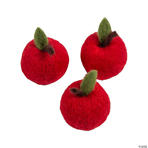 Wool Felt Apples - 12 Pc.