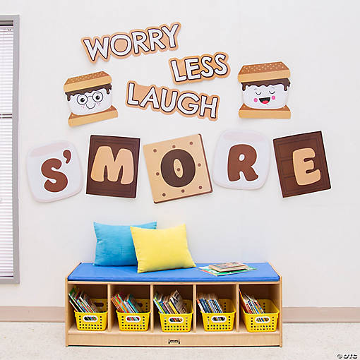 Worry Less Laugh S'more Classroom Wall Statement Piece - 10 Pc.