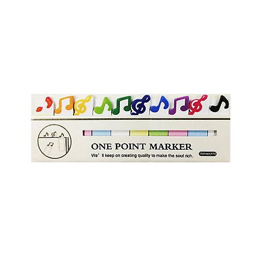 Wrapables Bookmark Flag Tab Sticky Notes, Musical Notes (Set of 2)