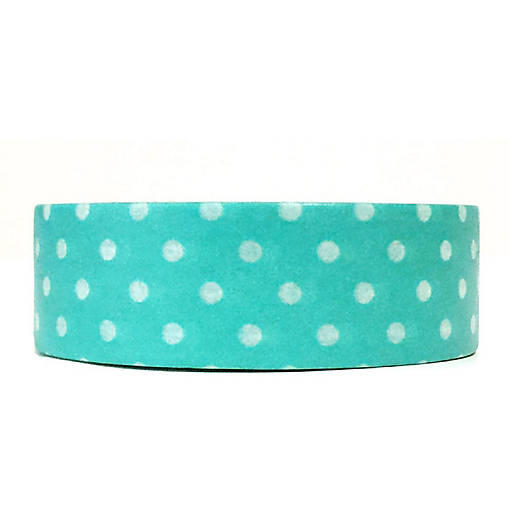Wrapables Colorful Patterns Washi Masking Tape, Blue Dots
