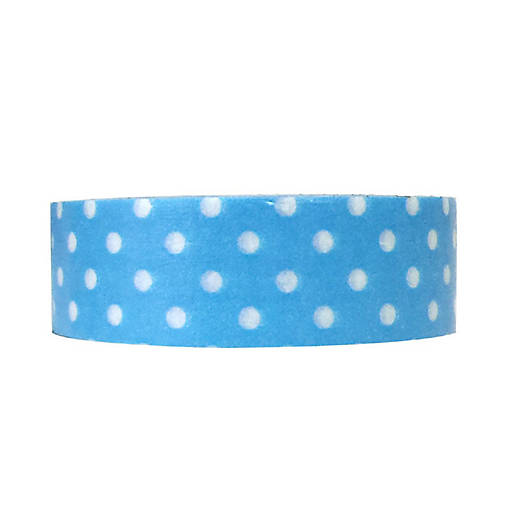 Wrapables Decorative Washi Masking Tape, Sky Blue Dots