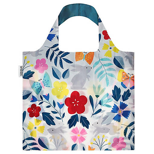 Wrapables Foldable Reusable Shopping Bags, Rabbits