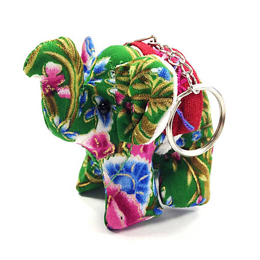 Wrapables&amp;#174; Handmade Thai Elephant Keychain, Green
