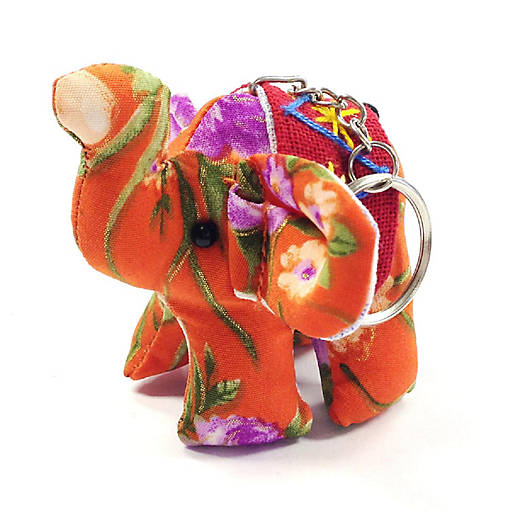 Wrapables&amp;#174; Handmade Thai Elephant Keychain, Orange