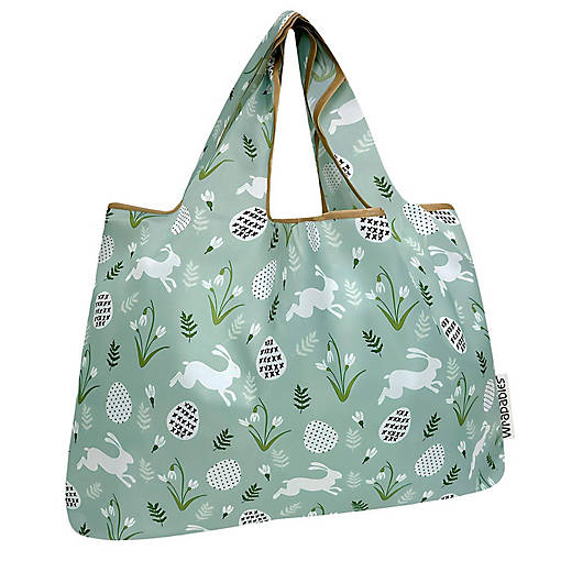 Wrapables Large Nylon Reusable Shopping Bag, Easter Bunny