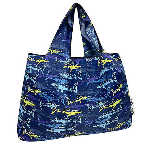 Wrapables Large Nylon Reusable Shopping Bag, Jaws