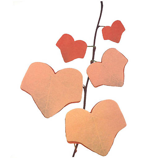 Wrapables Red Tree Leaf Sticky Notes