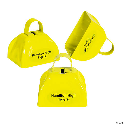 Yellow Personalized Cowbells - 12 Pc.