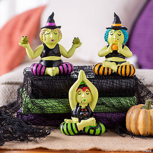 Yoga Witch Tabletop Decorations - 3 Pc.
