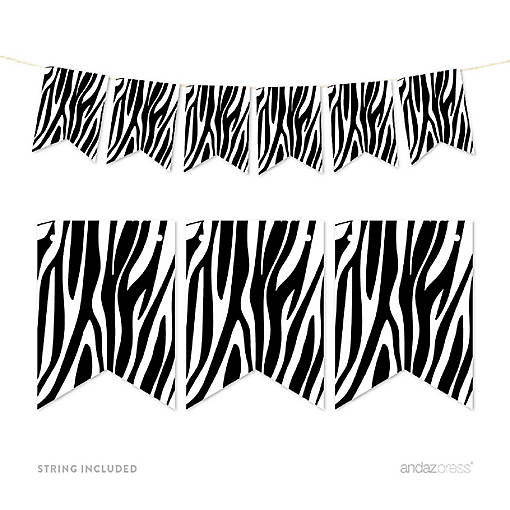 Zebra Print Banner - 4 x 5.5 Inch