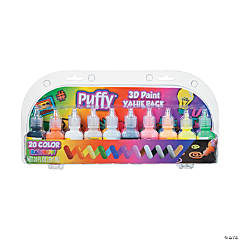 1-oz. Tulip<sup>®</sup> Rainbow Puffy<sup>®</sup> Assorted Colors 3D Paint - 20 Pc.