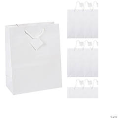 5 1/2 x 11 Bulk Medium Clear Cellophane Bags with White Bow Kit for 50