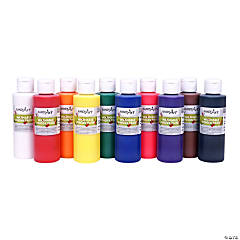 10-Color Washable Finger Paint Set - 4 oz. - 10 Pc.