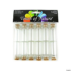 10 mL Mini Glass Vials with Cork Stoppers - 12 Pc.