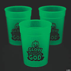 12 Oz. Dark Green Plastic Cups - 20 Ct.