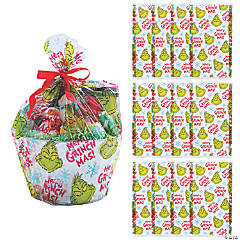CHRISTMAS CELLOPHANE GIFT BAG & MATCHING BOW HAMPER GIFT WRAP PRESENT FOIL 6777A 