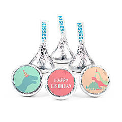 100ct Girl Dinosaur Birthday Candy Party Favors Hershey's Kisses