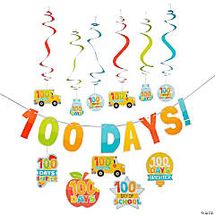 100th Day of School Cardstock Classroom Decorating Set - 12 Pc.