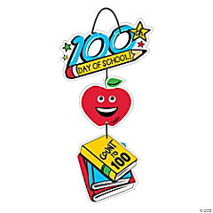 100th Day of School Hanging Sign Classroom Decoration