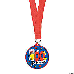 100th Day of School Medals - 12 Pc.