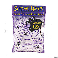 11' Stretchy White Spider Web Decoration