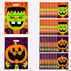 XIFEINIU 60 PCS Halloween Treat Bags, 6 Assorted Designs Paper