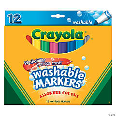12-Color Crayola® Washable Conical Tip Markers