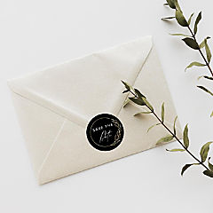 120PC Save The Date Black/Gold Leaf Fram