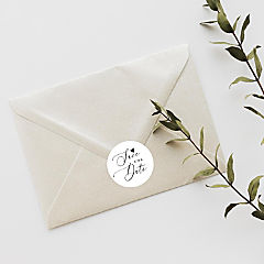120PC Save The Date Calligraphy Heart