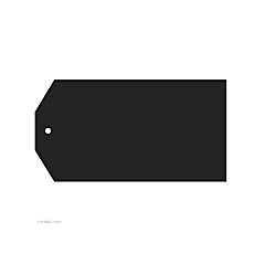 12PC Classic Tags Solid Blank Black