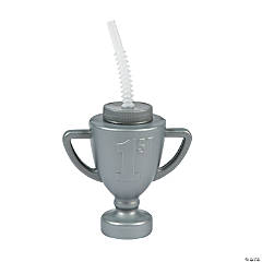 14 oz. Trophy Reusable BPA-Free Plastic Cups with Lids & Straws - 12 Ct.