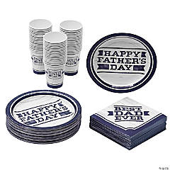 144 Pc. Father’s Day Best Dad Party Tableware Kit for 48 Guests