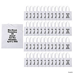 18 x 20 Bulk 12 Pc. Large Plain Canvas Zipper Tote Bags