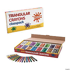 16-Color Triangular Crayon Classpack - 320  Pc.
