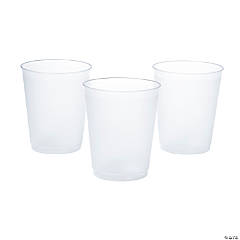 16 oz. Bulk 50 Ct. Clear Frosted Reusable Plastic Cups