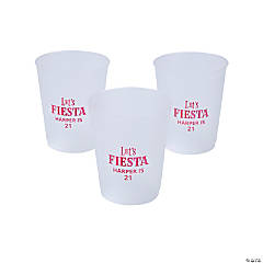 16 oz. Bulk 50 Ct. Personalized Fiesta Frosted Reusable Plastic Cups