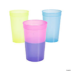 Colorful Bright Liquid Plastic Clear Cups Stock Photo 577299664