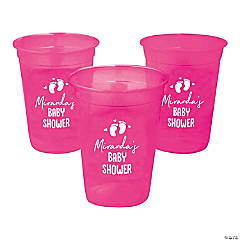 Pink Party Cups, 16 Oz, Plastic Disposable Bulk Party Decorations 50 Matte  Pink Cups Bachelorette Party, Birthday Party, Party Favors 