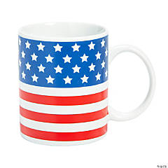 16 oz. USA Flag Reusable Ceramic Mug