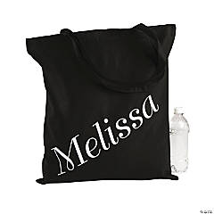 18 x 20 Personalized Extra Large Gold Glitter Canvas Zipper Tote Bag