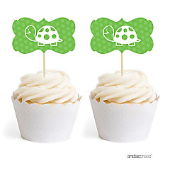 18PK Turtle Cupcake Toppers