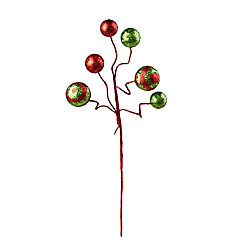 19" Glitter Ball Pick: Red &amp; Lime