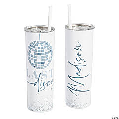 Bachelorette Party Plastic Tumblers with Straws, 24oz, 6ct