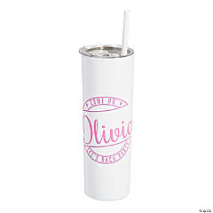 Bachelorette Party Plastic Tumblers with Straws, 24oz, 6ct