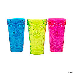 20 oz. Tiki Head Reusable Plastic Cups - 12 Ct.