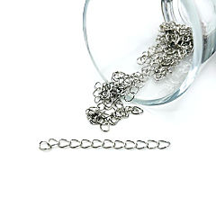 20 Pcs Silver Necklace Extenders