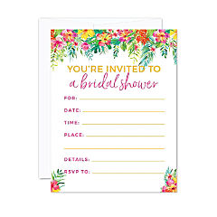 20 Tropical Bridal Shower Invitations