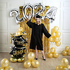 2024 Graduation Decorations Gold and Purple, Purple Gold 2024 Foil