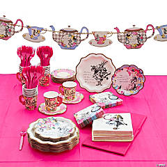 Alice in Wonderland Party Decorations and Tableware for 16 Guests -   shop